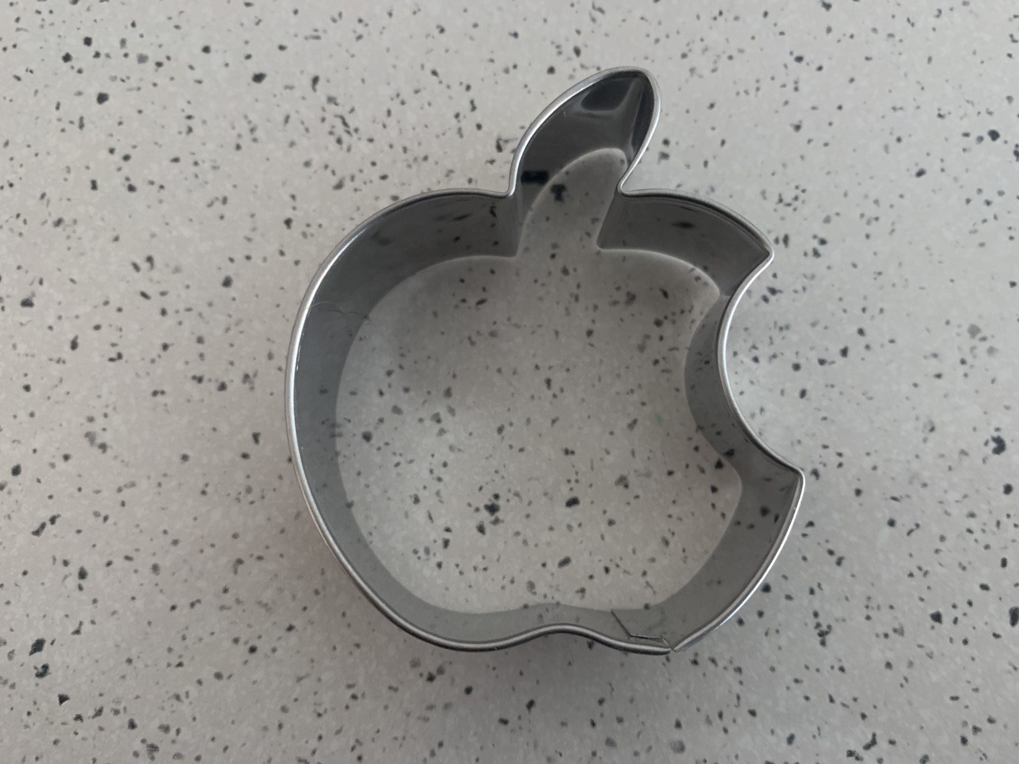 Apple with bite missing cookie cutter