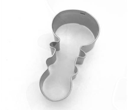 Baby rattle cookie cutter stainless steel