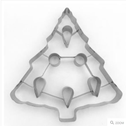 GIANT 20CM CHRISTMAS TREE WITH DETAIL CUT OUTS STAINLESS STEEL