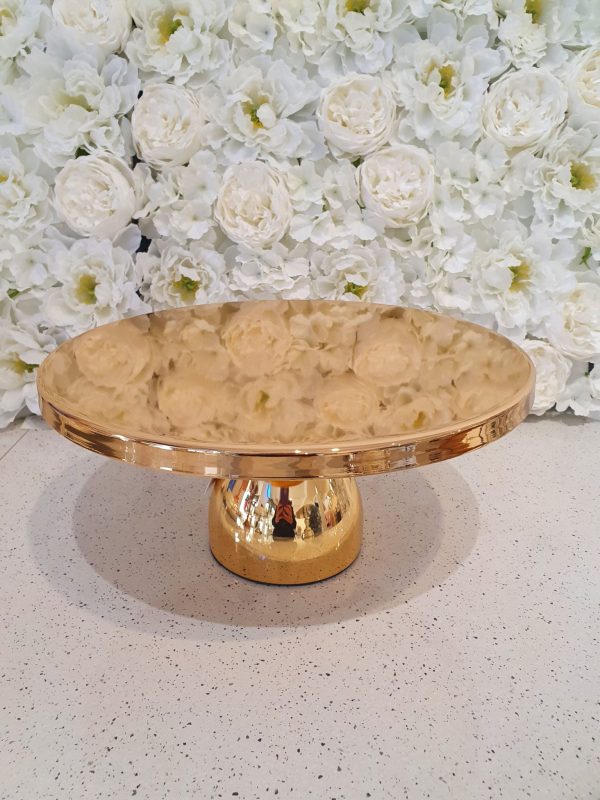 Gold plated finish cake stand