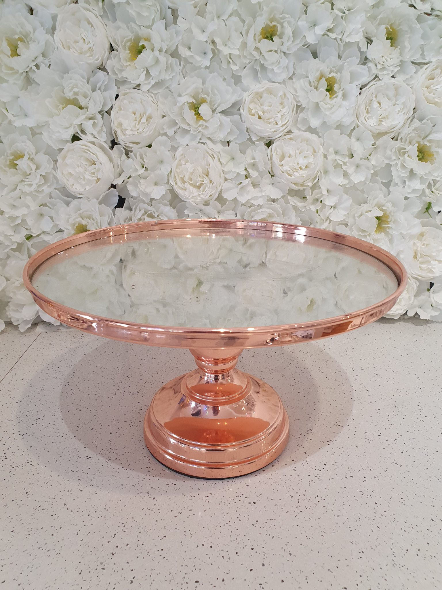 Rose Gold Mirrored Glass Cake stand
