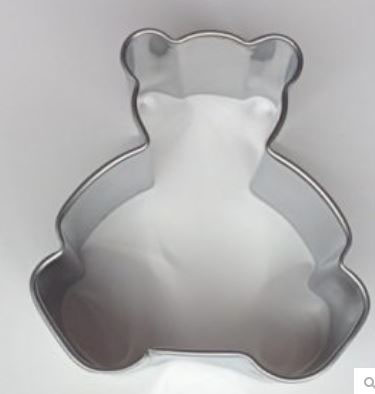 Sitting teddy bear cookie cutter stainless steel