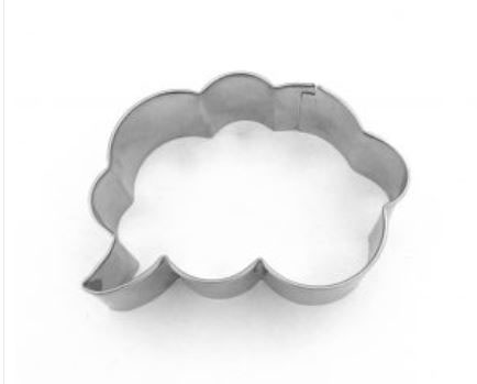 Talking cloud speech bubble cookie cutter stainless steel