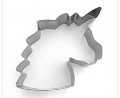Unicorn head cookie cutter stainless steel