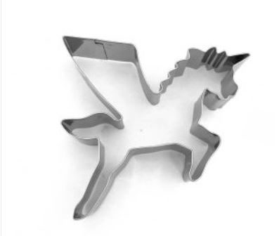 Unicorn with wings cookie cutter stainless steel