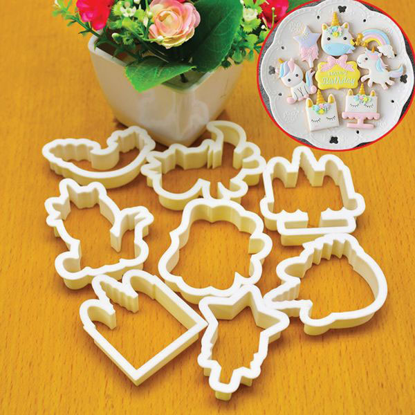 8 piece Unicorn cookie cutter set