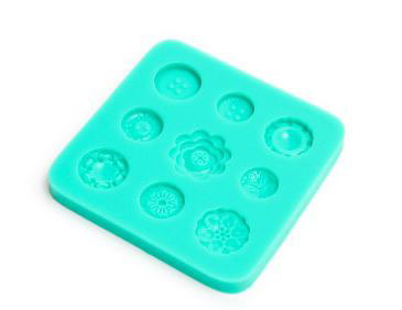 Silicone flower and button centre mould