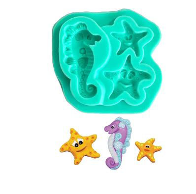 Silicone seahorse and starfish mould