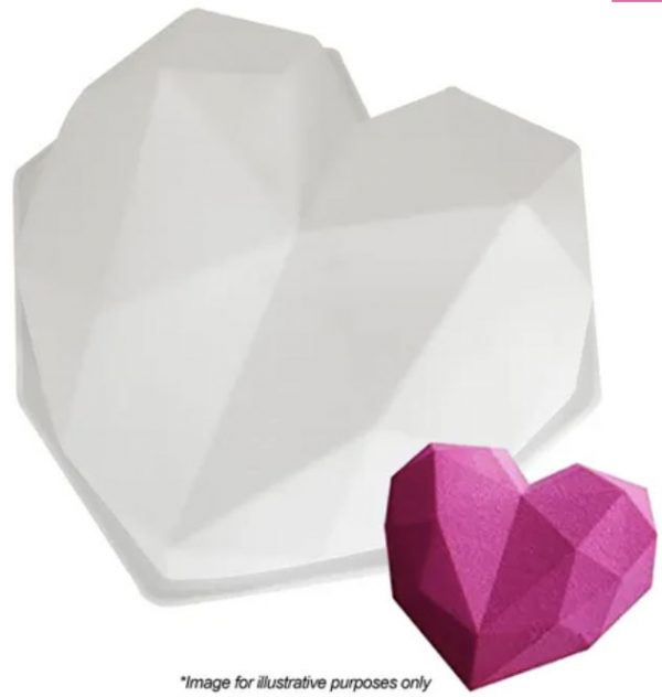 Extra Large 3D Geo Heart Silicone Mould