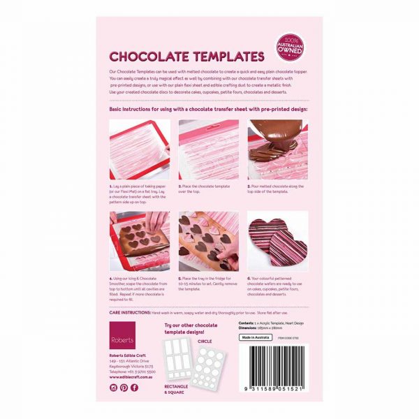 Roberts Chocolate Template Mould Heart 2