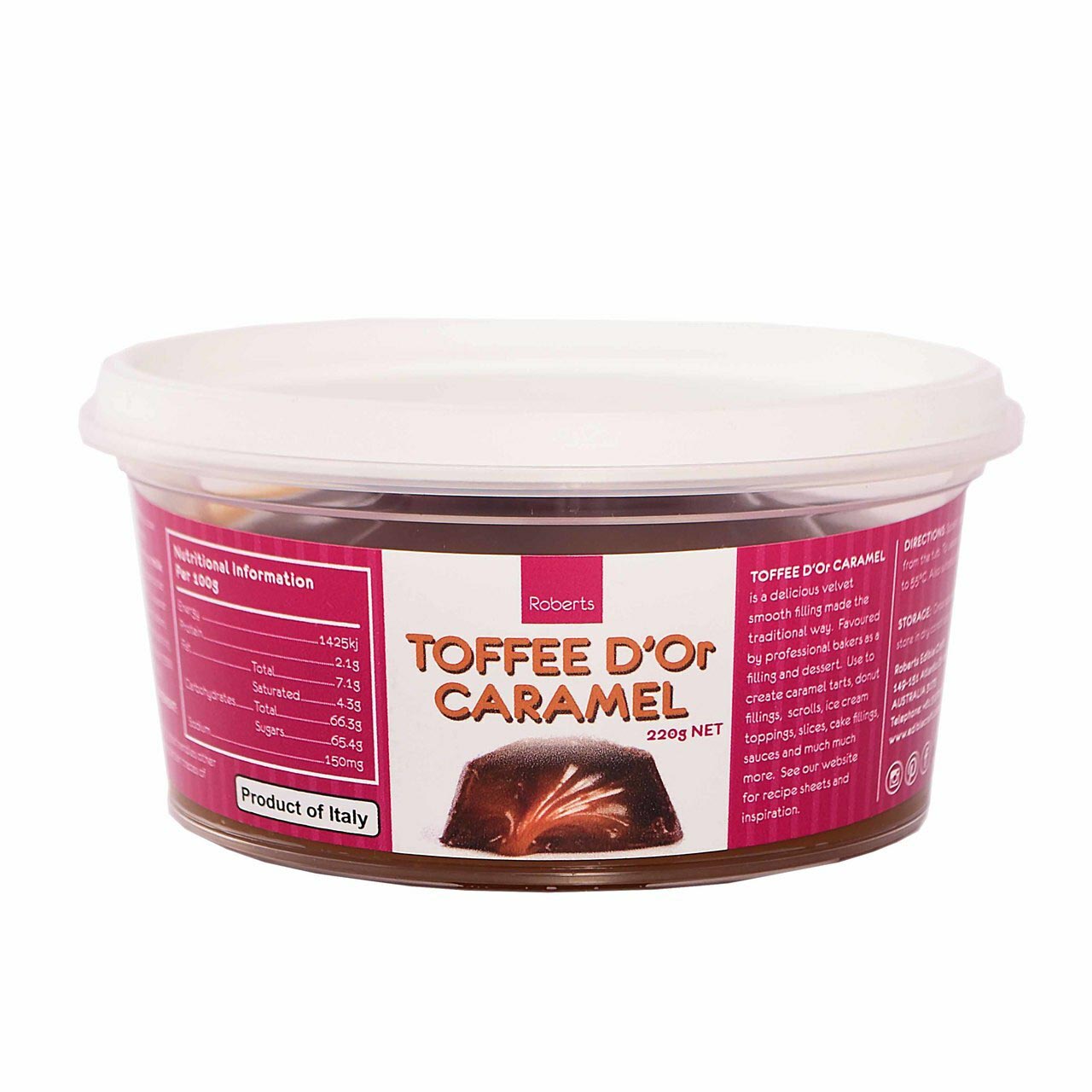 Roberts Toffee D'or Caramel Fill 220g