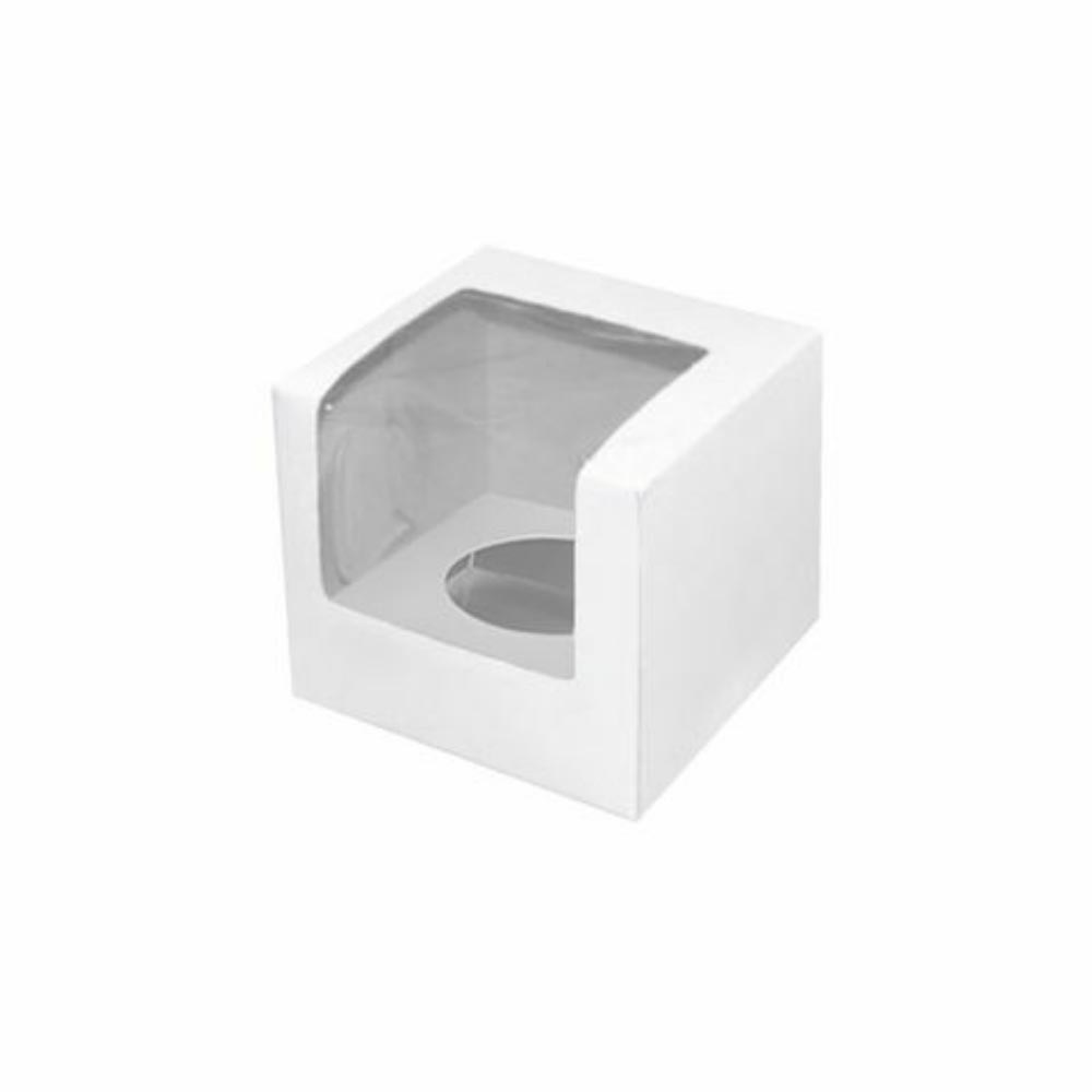 Display Cupcake Box - 1 Hole - Standard - White