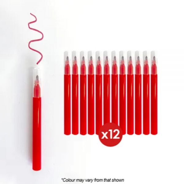 Mini Markers Red - 12 Pack