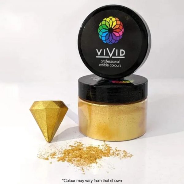 Vivid - Super Gold Shimmer Edible Metallic Dust - 50G