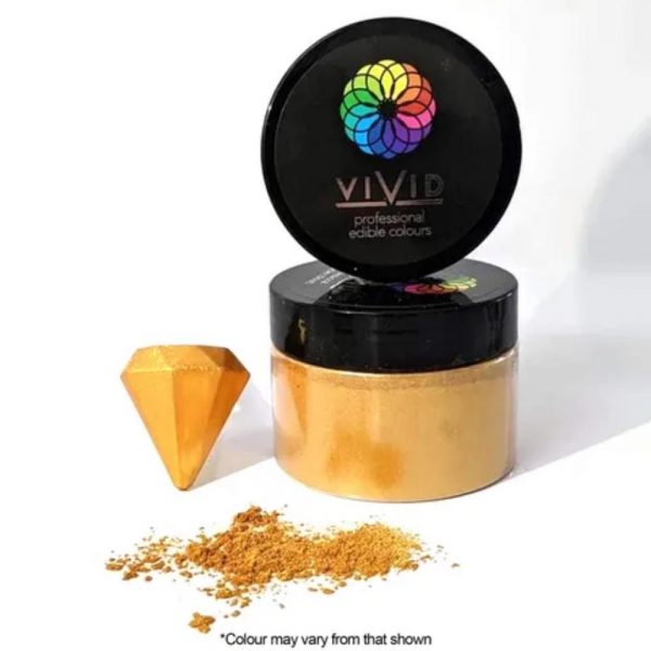 Vivid - Warm Gold Edible Metallic Dust - 50G