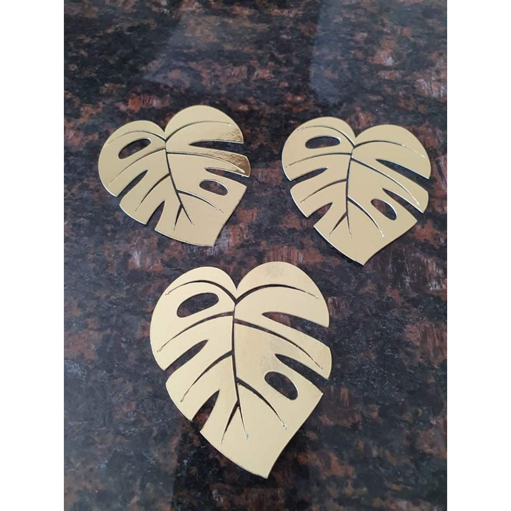 Bliss Gold Card Monstera Leaf 60mm x 70mm 2 Pack